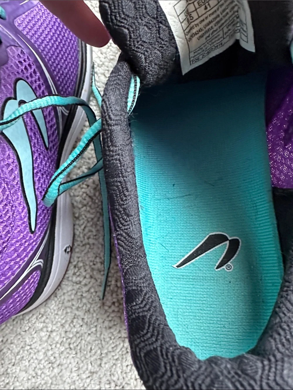 Newton Fate 2 Women's Purple Running Shoes with Aqua Laces 9.5